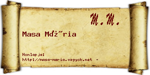 Masa Mária névjegykártya