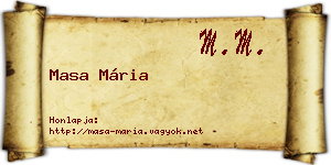 Masa Mária névjegykártya