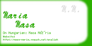 maria masa business card